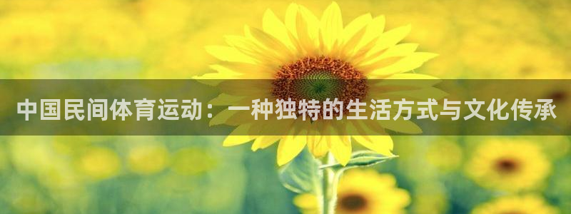  利记sbobet黑款吗：中国民间体育运动：一种独特的生活方式